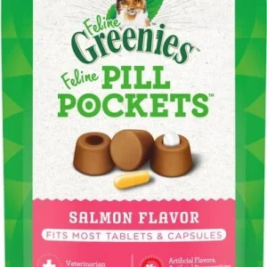 Greenies Pill Pockets for Cats Salmon Treats - 1.6 oz - 45 Count