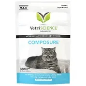 VetriScience Composure Calm & Confident Vet Formulated Calming Supplement for Cats Chicken Flavor