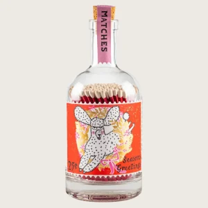POODLE GLASS BOTTLE - HOLIDAY SAFETY MATCHES
