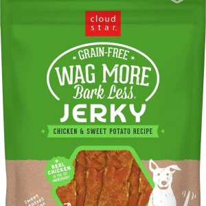 Cloud Star Wag More Bark Less Chicken & Sweet Potato Dog Jerky Treats - 10 oz Bag