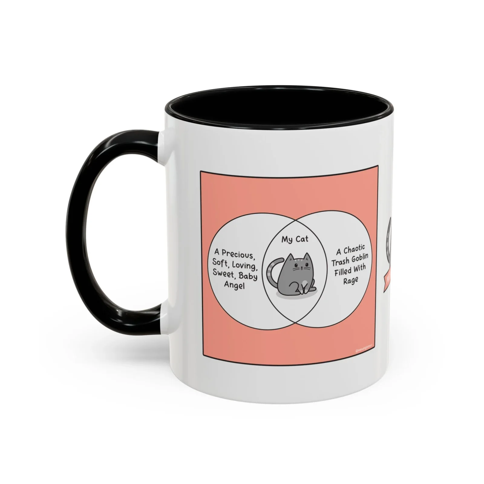 Cat Venn Diagram Comic Coffee Mug - Image 2