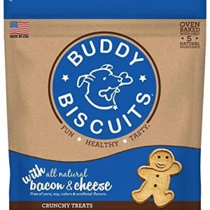 Buddy Biscuits Bacon & Cheese Original Baked Dog Treats - 3.5 lb Bag