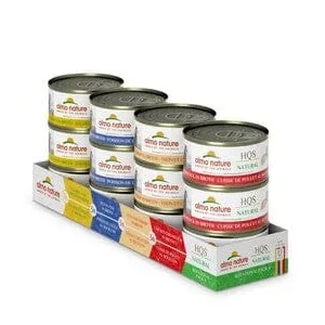 Almo Nature HQS Natural Wet Cat Food Rotational 4 Variety Pack 2.47 oz Cans - Case of 24