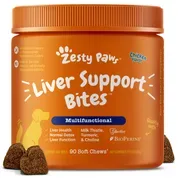 Zesty Paws Liver Support Bites™ Chicken Flavored Soft Chew Liver Supplement for Dogs