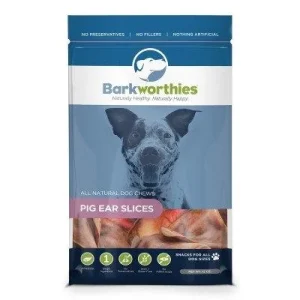 Barkworthies Pig Ear Slice Dog Chew Treat - 12 oz Bag
