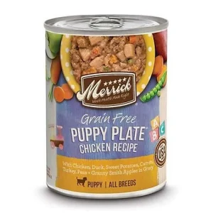 Merrick Classic Puppy Plate Chicken Canned Wet Dog Food - 12.7 oz Cans - Case of 12