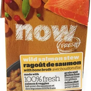 Petcurean NOW FRESH Grain-Free Wild Salmon Stew Wet Cat Food - 6.4 oz - Case of 24
