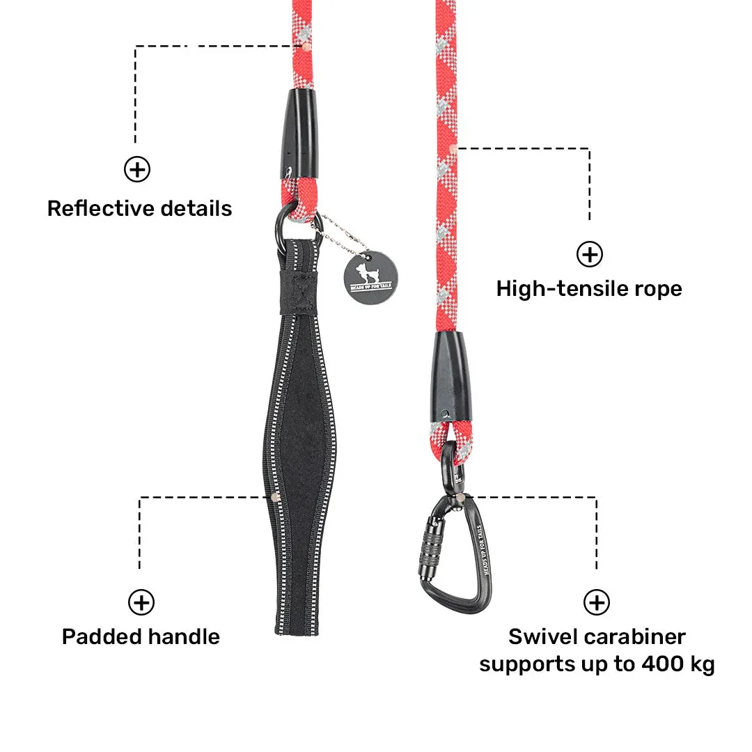 HUFT Xplorers Rope Leash for Dogs (Red) - Image 2