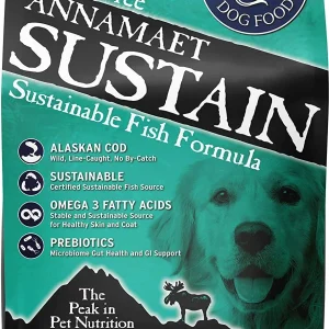Annamaet Grain-Free Sustain Fresh Meat Line Caught Alaskan Cod Dry Dog Food - 5 lb Bag