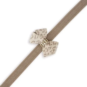 Susan Lanci Baby Cheetah with Gold Giltmore Nouveau Bow Leash