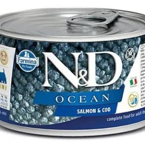 Farmina N&D Ocean Salmon & Codfish Mini Canned Dog Food - 4.9 oz - Case of 6