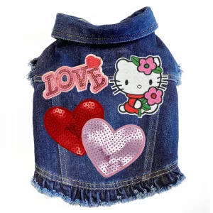 Hello Kitty Denim Jacket in Blue Denim Ruffles