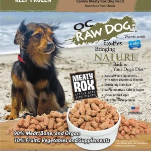 OC Raw Frozen Foods Goat & Produce Meaty Rox Raw Frozen Dog Food - 3 lb Bag