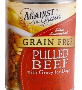 Evanger's 'Against the Grain' Shredded Meat Hand Pulled Beef Canned Dog Food - 12 oz Cans - Case of 12
