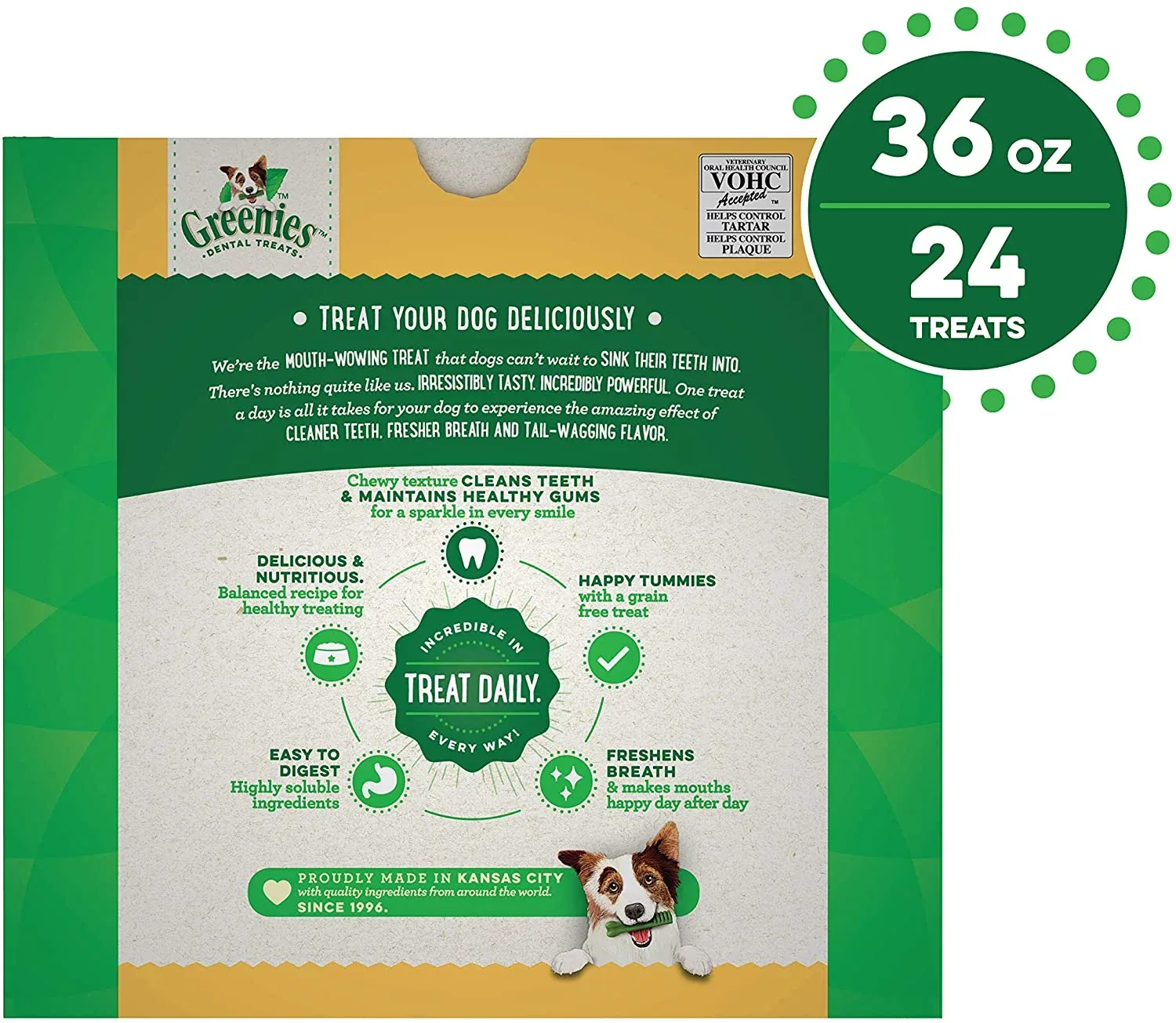 Greenies Grain Free Large Tub Treat Pack Dental Dog Treats - 36 oz - Image 2