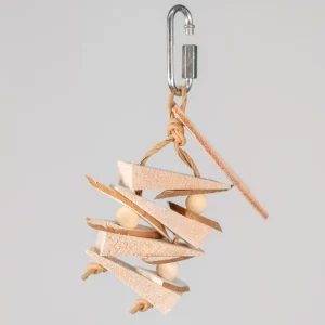 Balsa Wedge Bliss - Tiny Chunky Bird Toy