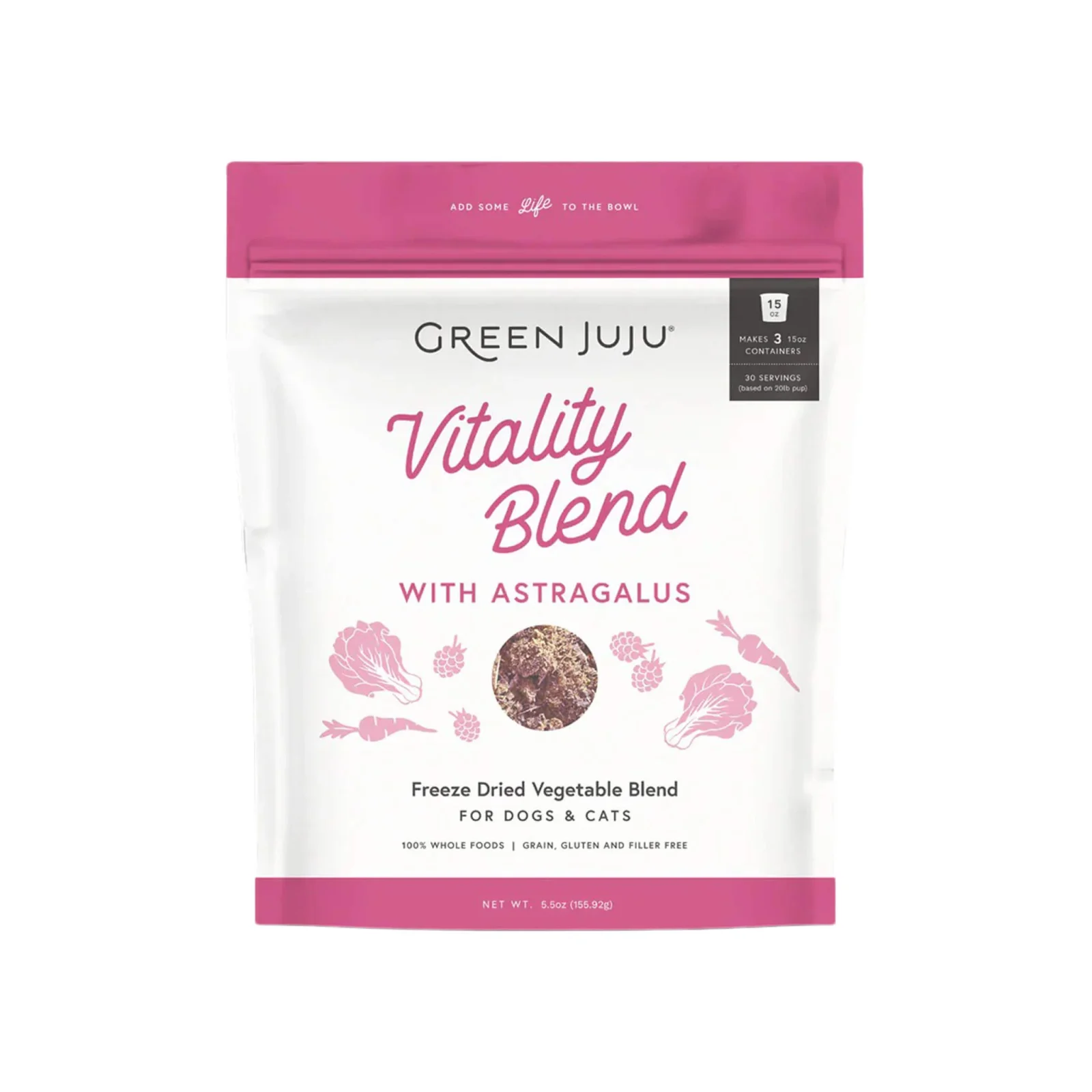 Green Juju Freeze Dried Vegetable Blend Meal Topper for Dogs & Cats - Image 2