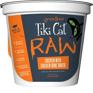 Tiki Pet Raw Food Tiki Cat Raw Chicken with Chicken Bone Broth - 24 oz. Tub
