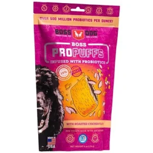 Boss Dog ProPuffs Propuffs Roasted Chicken Flavor Ancient Grain Treats for Dogs - 5/6 oz Bags - Case of 5