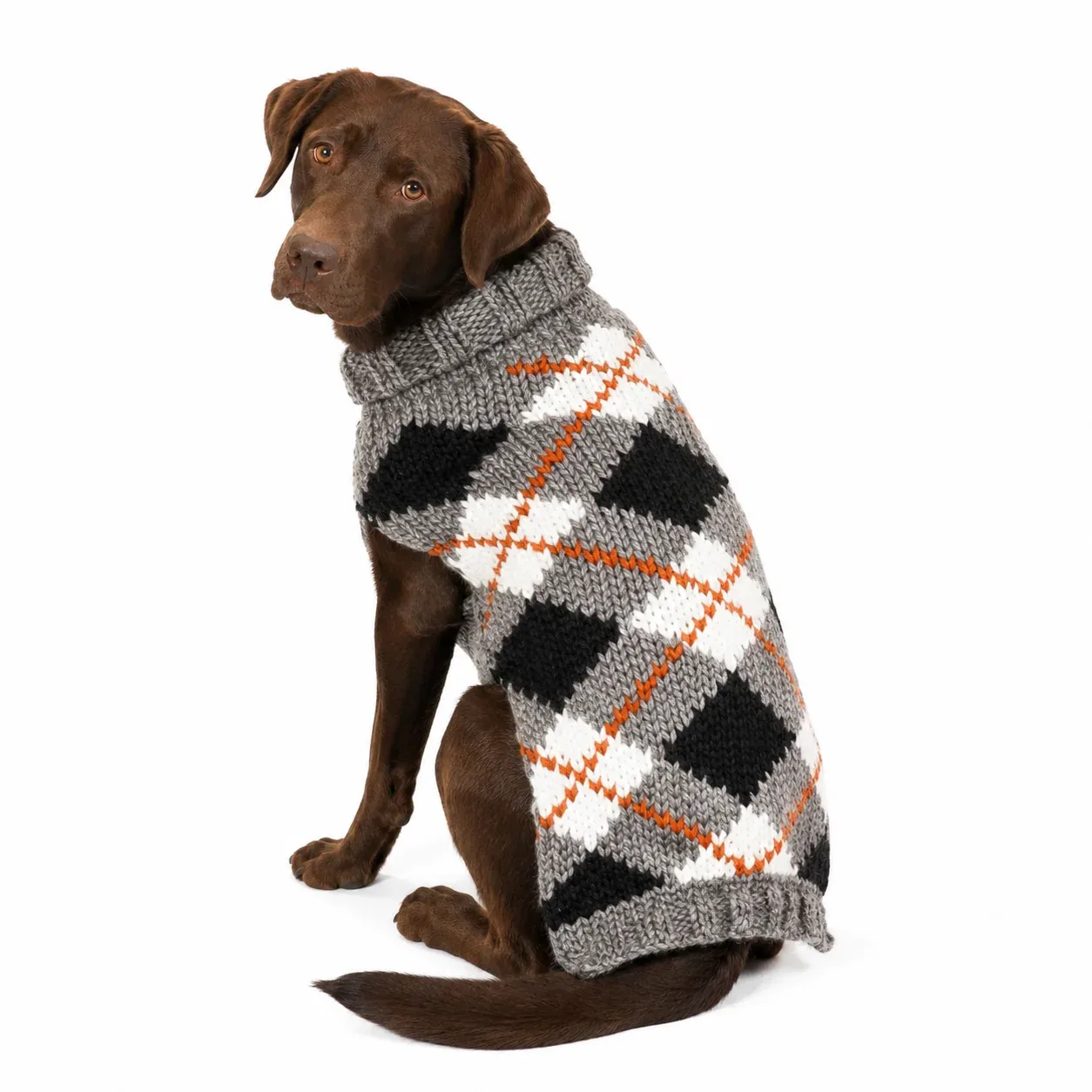 Alpaca Argyle Dog Sweater - Image 2
