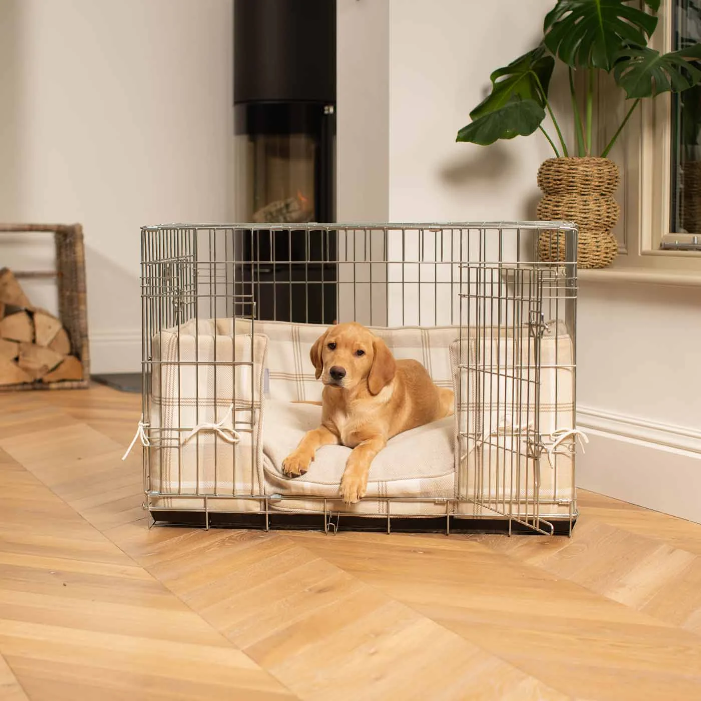 Dog Crate Bumper in Balmoral Natural Tweed by Lords & Labradors - Image 2