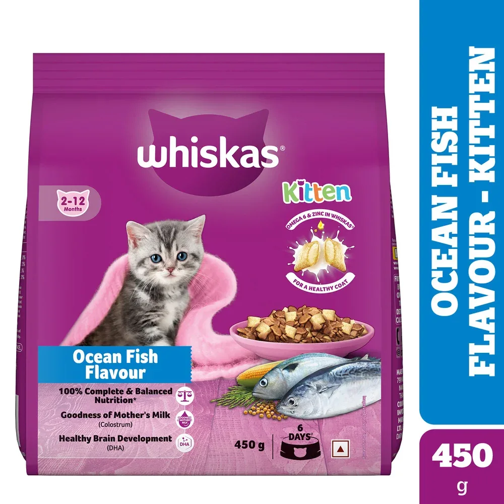 Whiskas Ocean Fish Kitten/Mother and Baby Dry Food & Petkit YumShare Solo Automatic Food Dispenser Combo for Kitten - Image 2