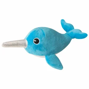 SnugArooz Baby Nikki the Narwhal Plush Dog Toy 5 in