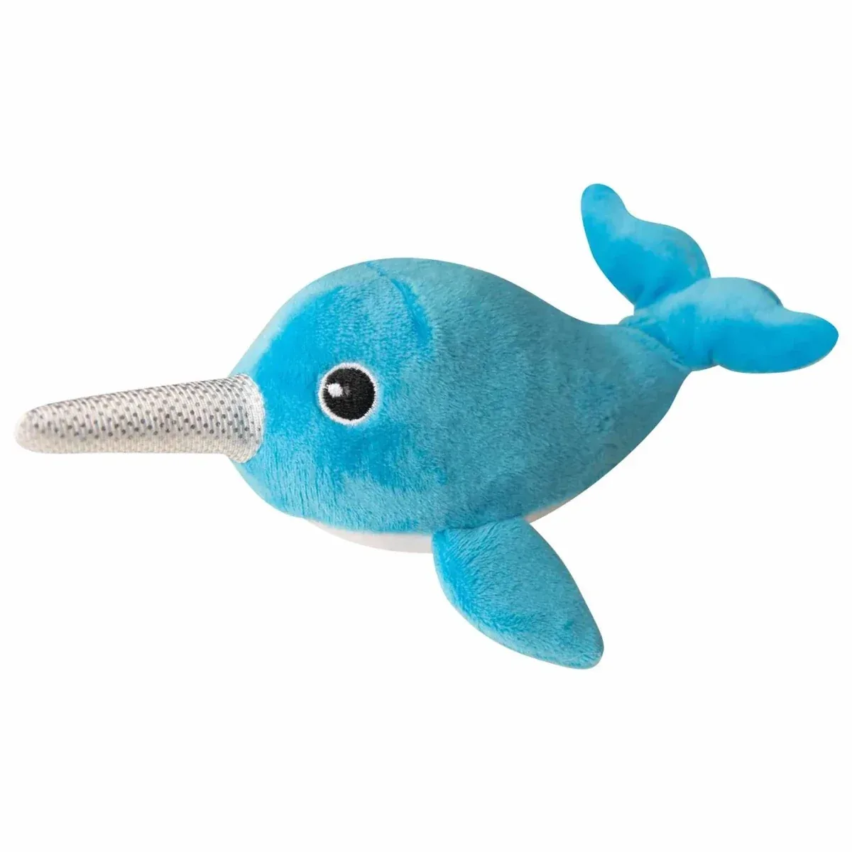 SnugArooz Baby Nikki the Narwhal Plush Dog Toy 5 in