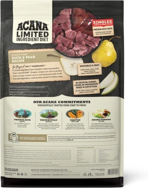 Acana 'Kentucky Dogstar Chicken' Singles Grain-Free Duck & Pear Dry Dog Food - 22.5 lb Bag - Image 2