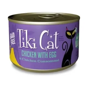 Tiki Cat Koolina Lua Canned Cat Food - Chicken with Egg - Case of 8