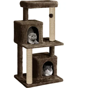 Furrlovers Multi Level Plush Cat Tree with Jute Scratching Posts & 2 Condos
