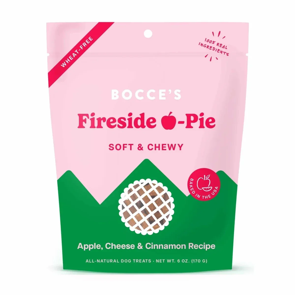 Bocce's Bakery Fireside Apple Pie Soft & Chewy Dog Treats 6 oz
