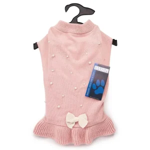 CC Sweater Dress Pink & Pearls Small