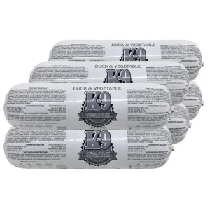 K-9 Kraving Frozen Food Frozen Chubs Duck & Vegetable Dog Food - 1 lb Chub - Case of -