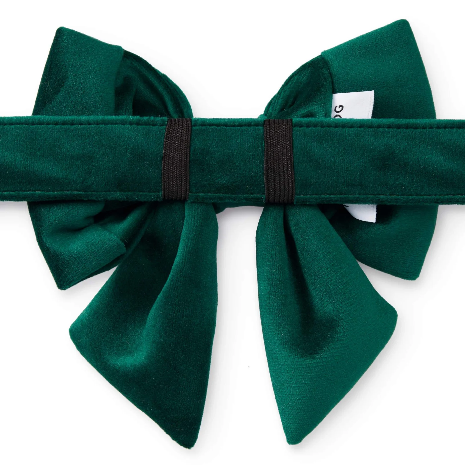 Forest Green Velvet Lady Bow Collar - Image 2