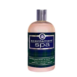 Best Shot Scentament Spa Body and Face Wash, Berry Amaretto, 16 oz