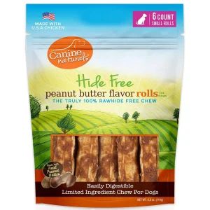 Canine Naturals Hide-Free Peanut Butter Chewy Dog Treats - 7 Inch - 3.8 oz - 21 Count