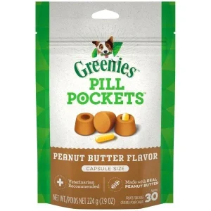 Greenies Pill Pockets for Dogs Peanut Butter Capsule - 7.9 oz - 30 Count