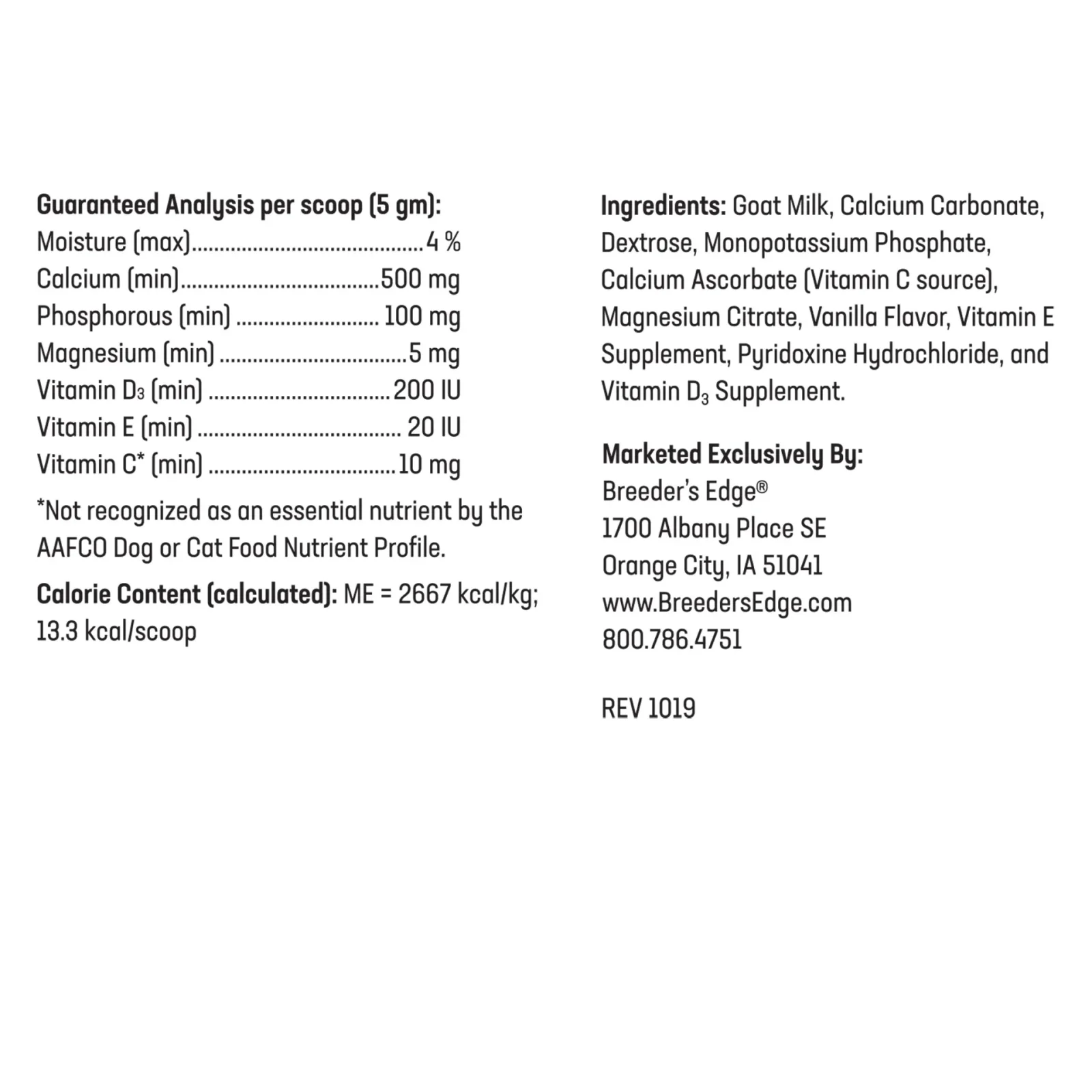 Breeder's Edge® Oral Cal Plus™ Powder - Image 2