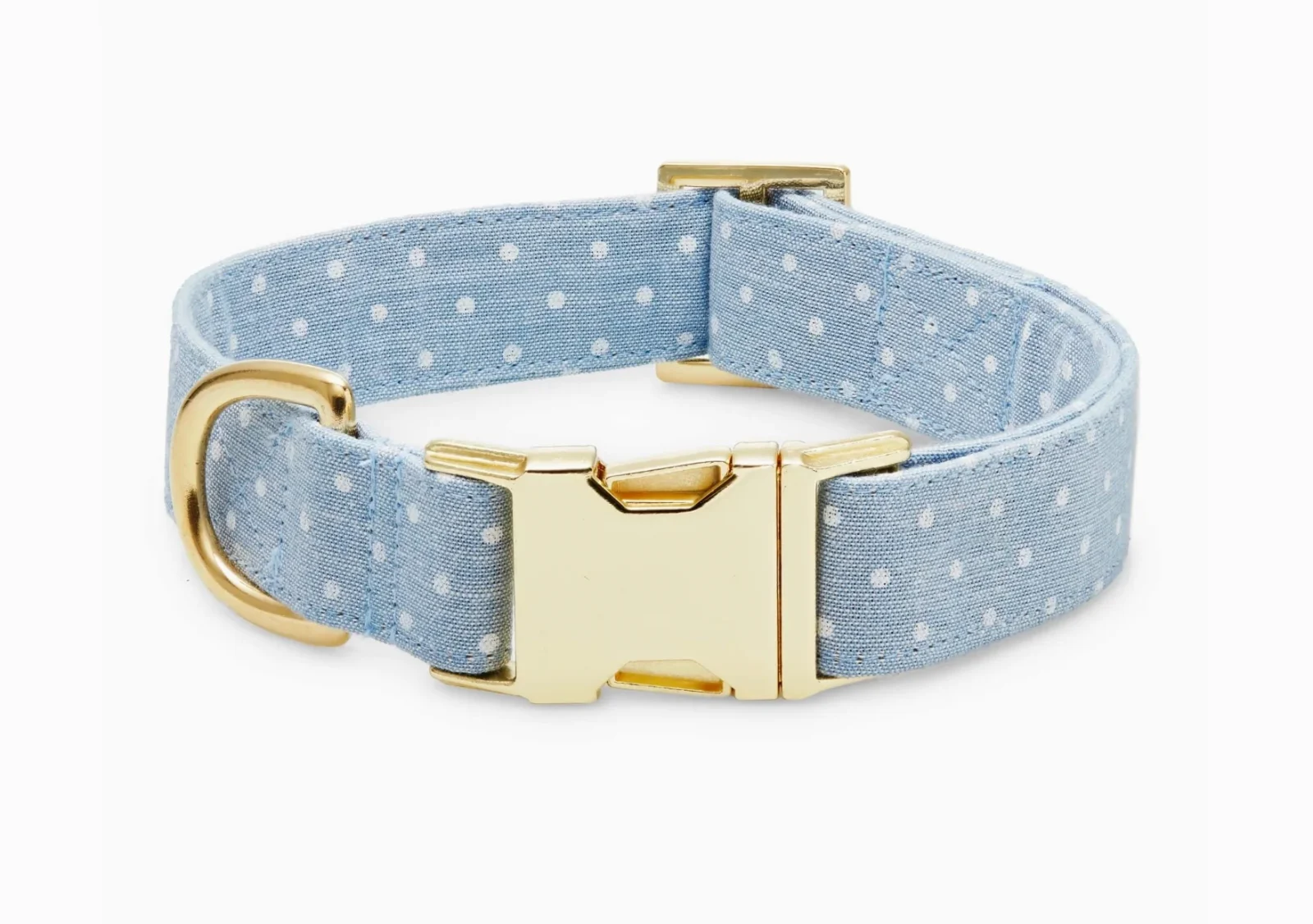 Chambray Dots Dog Collar - Image 2