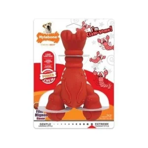 Nylabone Lobster Power-Chew Filet Mignon Flavor Nylon Chew Dog Toy