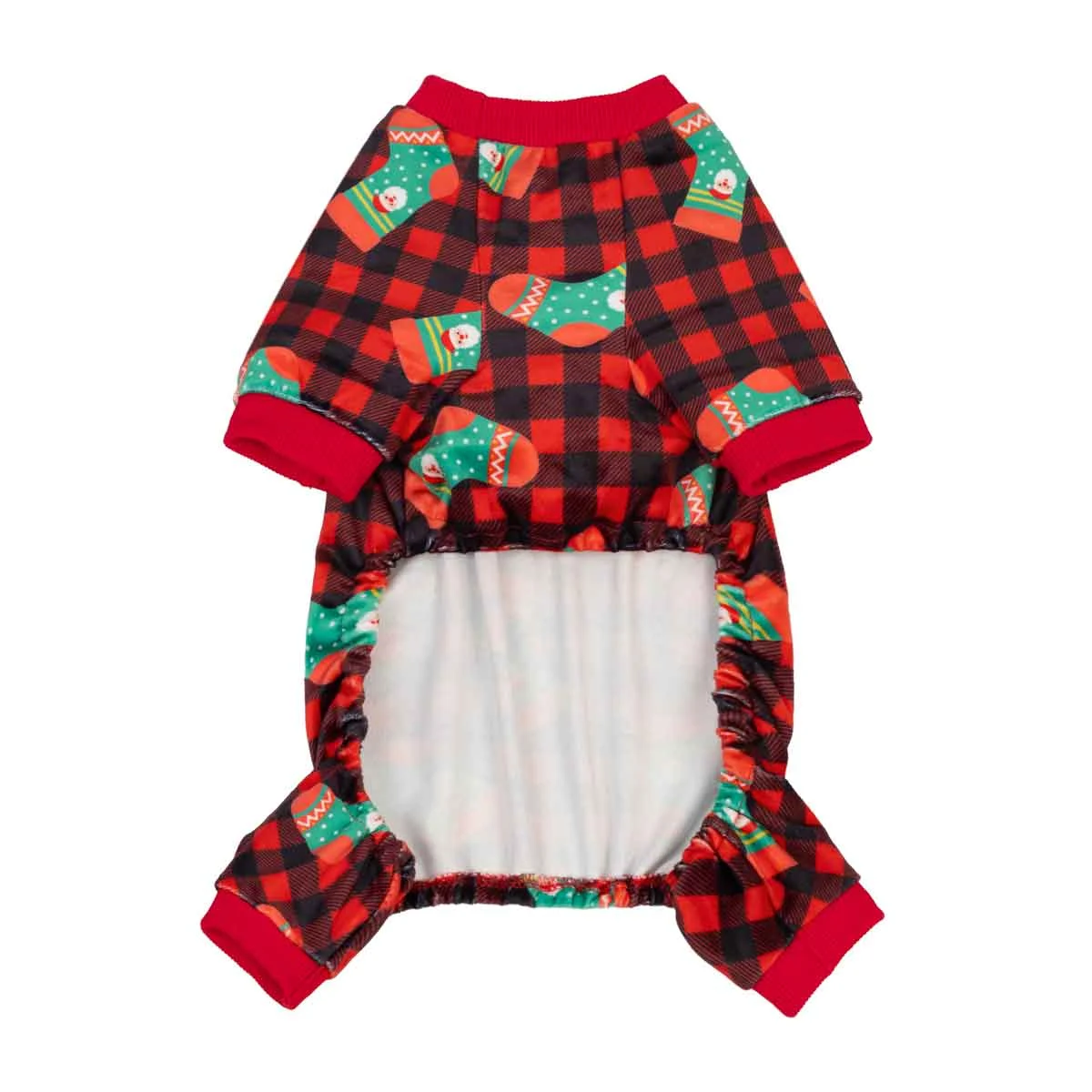 Plaid Christmas Socks Dog Pajamas - Image 2
