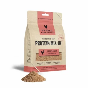 Vital Essentials Freeze-Dried Raw Chicken Protein Mix-in Ground Topper for Dogs, 6 oz