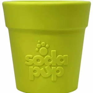 SodaPup Rubber Flower Pot Durable Treat Dispenser Dog Toy