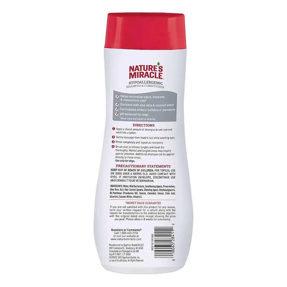 Nature's Miracle Hypoallergenic Shampoo and Conditioner for Dogs - Image 2