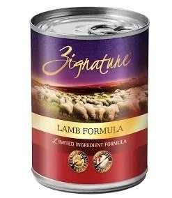 Zignature Lamb Formula Canned Dog Food - 12/13 oz Cans - Case of 1