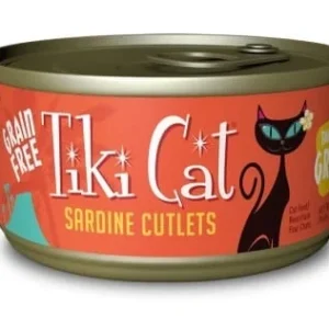 Tiki Cat Tahitian Grill Canned Cat Food - Sardine Cutlets - Case of 12