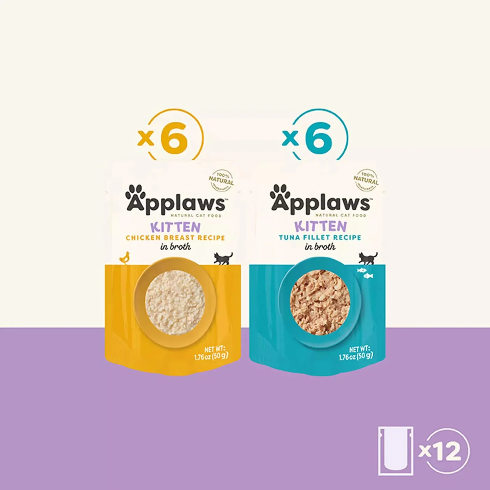 Applaws Grain Inclusive Shredded in Broth Wet Kitten Food Pouches - Image 2