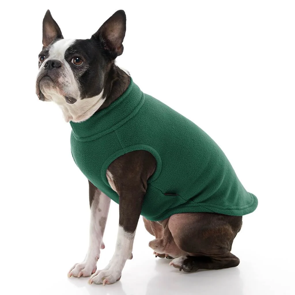 Stretch Fleece Vest For Small and Big Dogs in Forest Green - Image 2