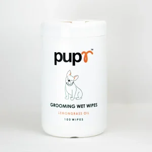 Pupr Lemongrass Oil and Aloe Vera Infused Wipes for Dogs & Cats